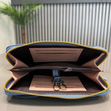 Portable Soft Leather Crossbody Bag for Women | Stylish Mobile Purse & Wallet | Light Blue